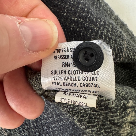 Sullen Craft Collection Mens Flannel Button Up Plaid Shirt Black-Olive XL Pocket - Picture 8 of 14